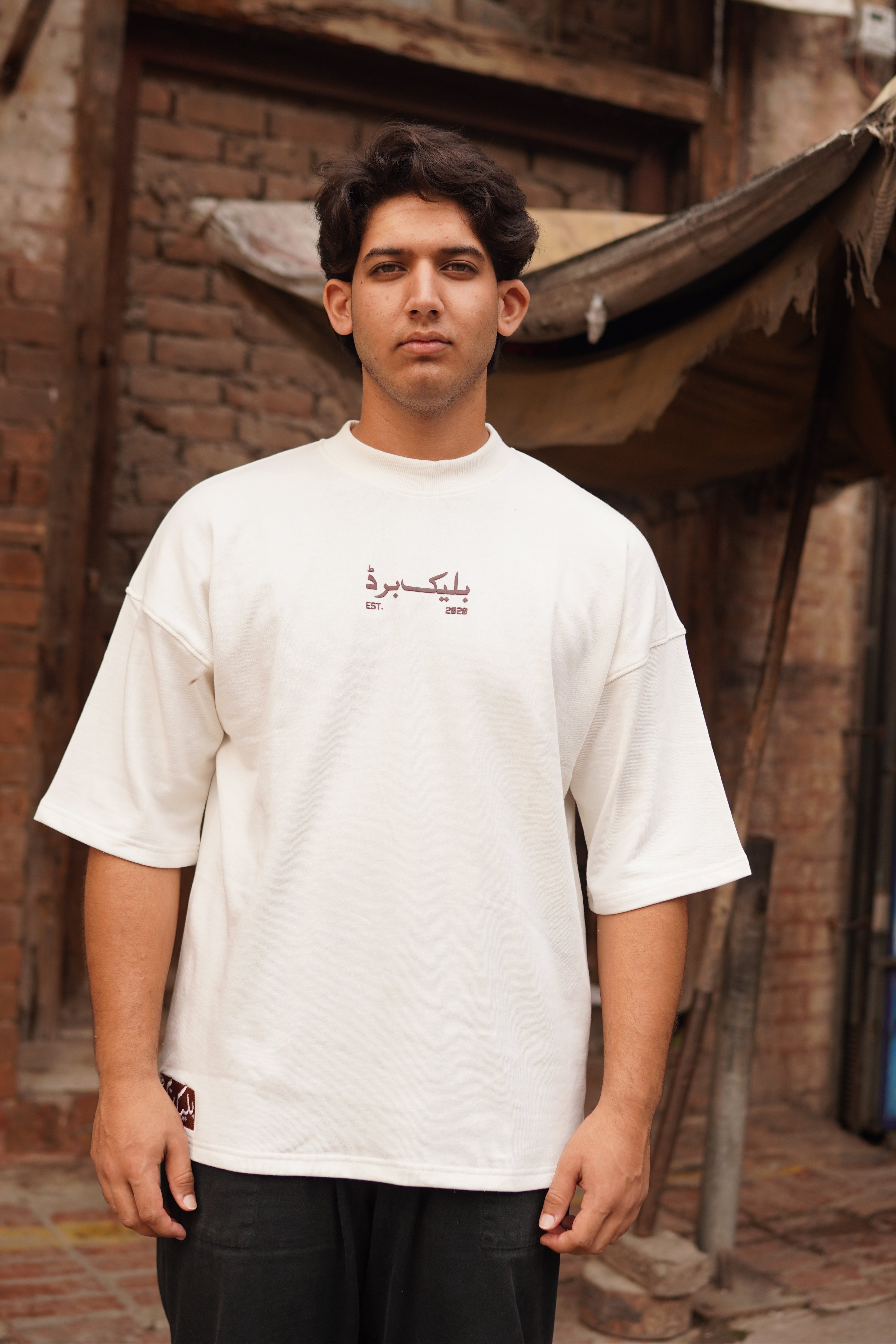 Saqaft White Heritage Tee – Cultural Architecture Edition